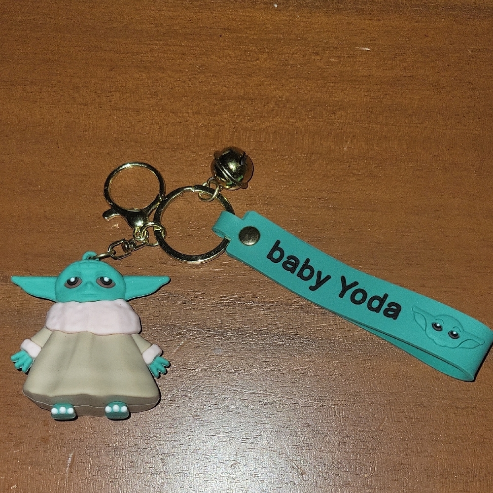 Baby Yoda Keychain with Strap